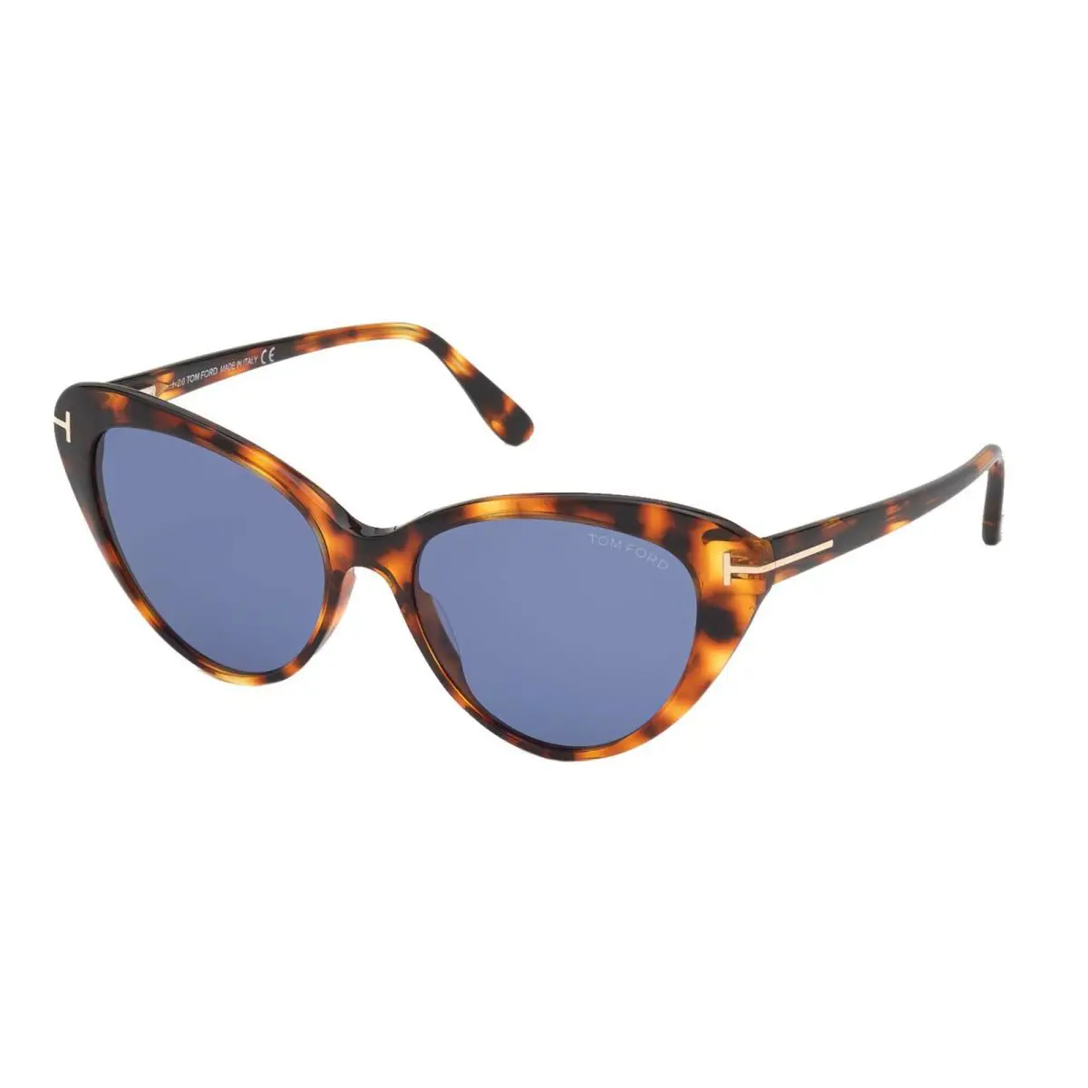 Harlow FT 0869 Blonde Havana/blue 55V Sunglasses by Tom Ford