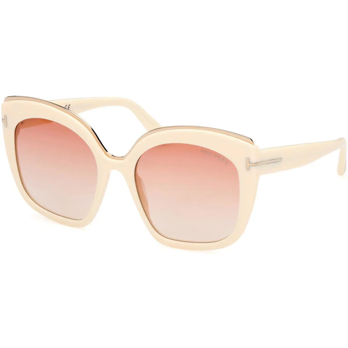 Tom Ford FT0944 Chantalle 25T Shiny Ivory W. Rose/ Gradient Bordeaux 55MM