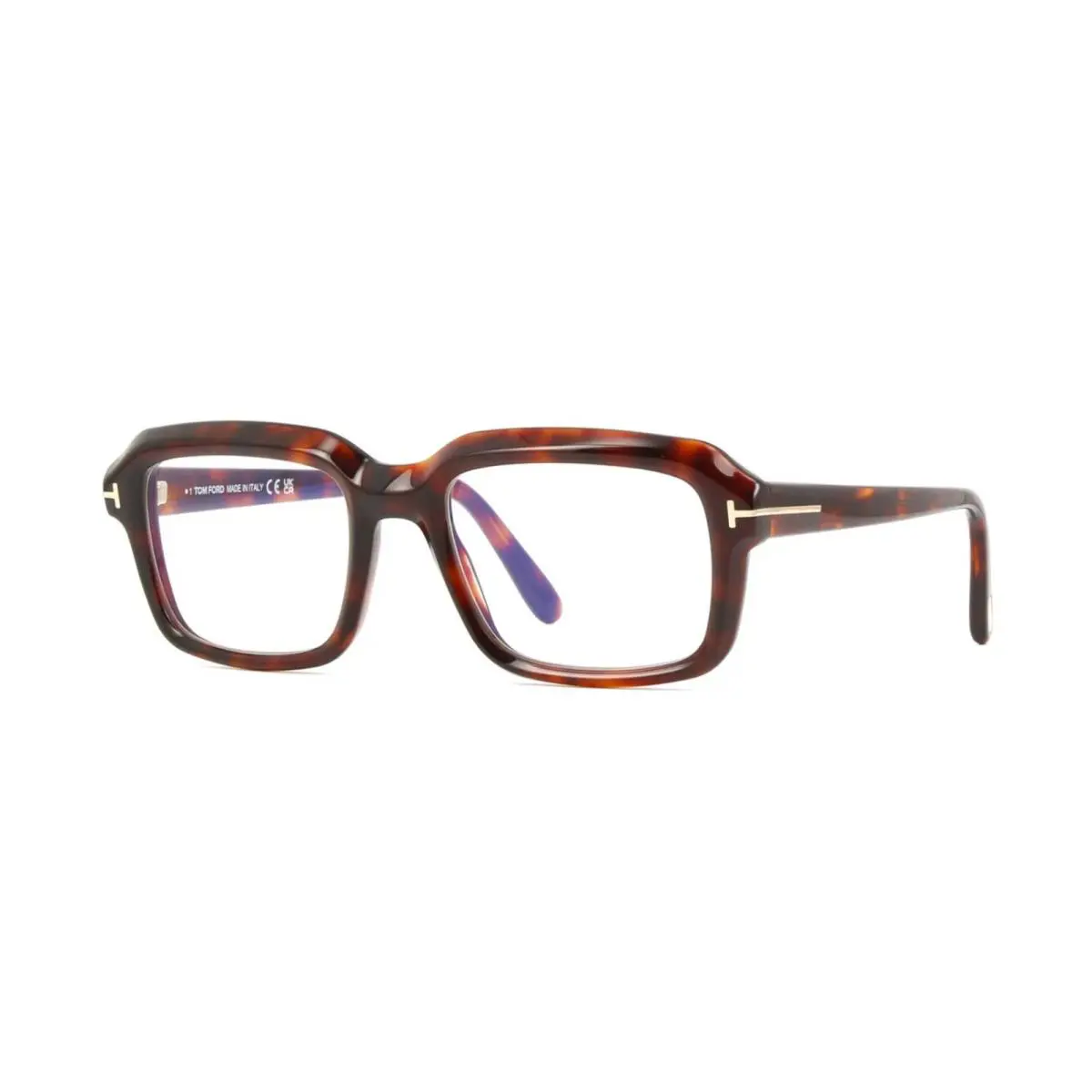 Tom Ford FT5888-B Blue Block Shiny Havana 054 Eyeglasses