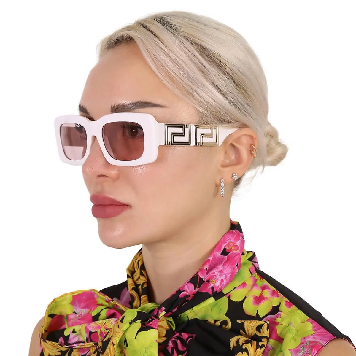Versace Pink Rectangular Ladies Sunglasses VE4444U 314/5 54 VE4444U 314/5 54