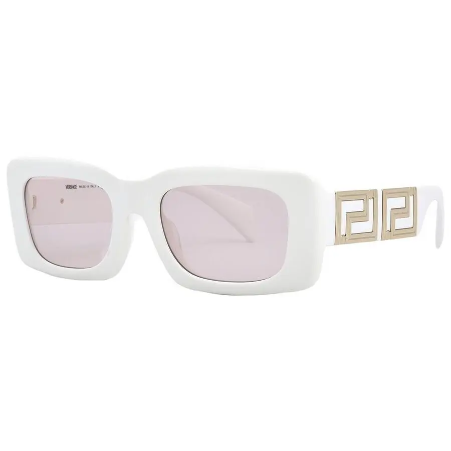 Versace VE4444U 314/5 Sunglasses White Frame Pink Lens 54mm