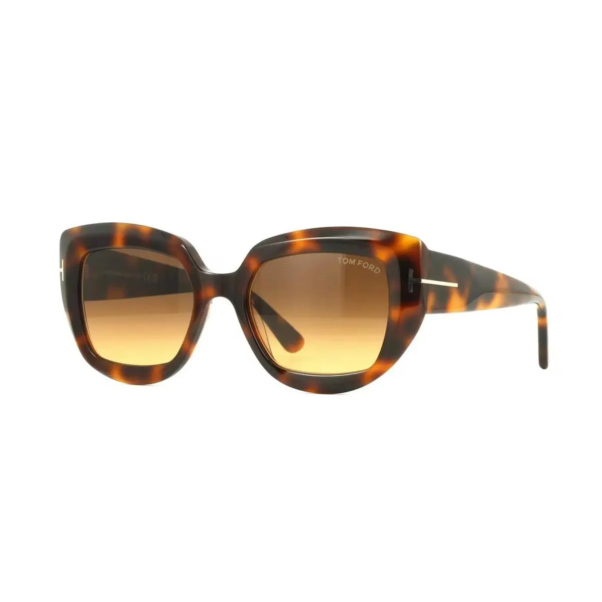 Tom Ford Saltzman FT1192 Dark Havana/brown Shaded 53F Sunglasses - Frame: Dark Havana, Lens: Brown Shaded