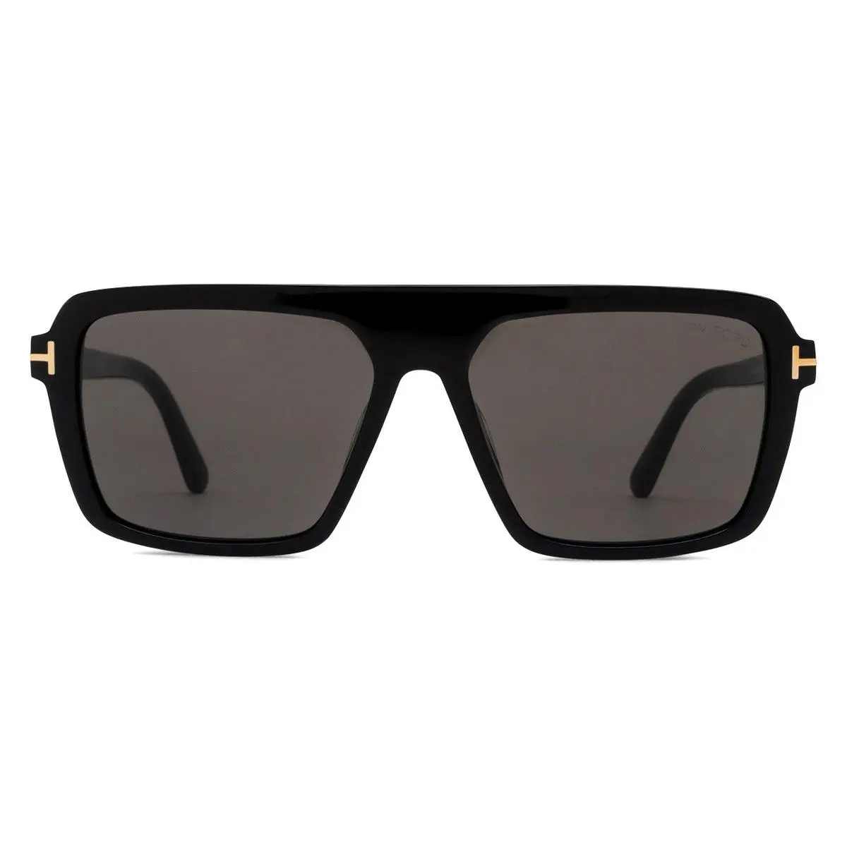 Tom Ford FT1176 Vincent Sunglasses Male Shiny Black 56mm - Frame: Shiny Black, Lens: Smoke