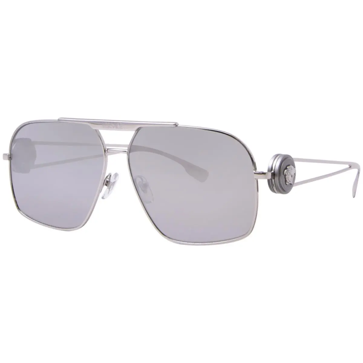 Versace VE2269 10006G Sunglasses Men`s Silver/light Grey Mirror Silver 62mm
