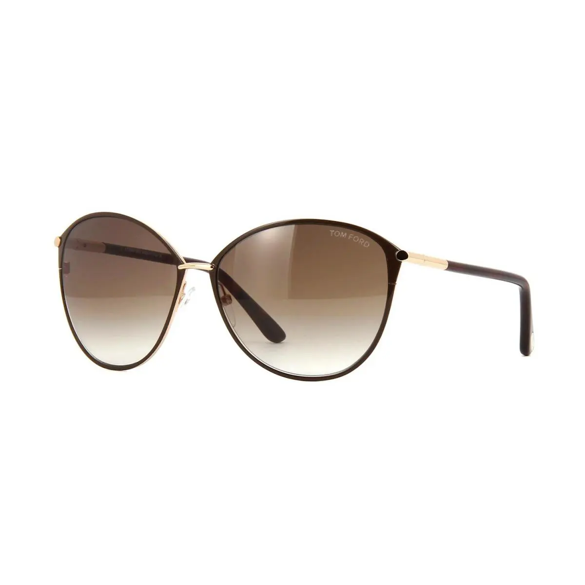 Tom Ford Penelope FT 0320 Brown Gold Havana/brown Amber Shaded 28F Sunglasses - Frame: Brown Gold Havana, Lens: Brown Amber Shaded
