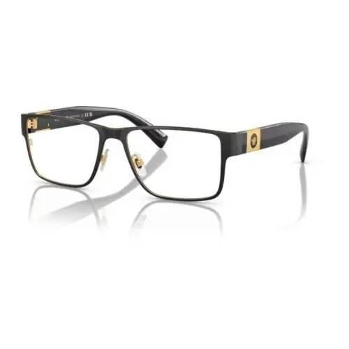 Versace VE 1274 1436 55mm Black Metal Rectangle Eyeglasses 55mm