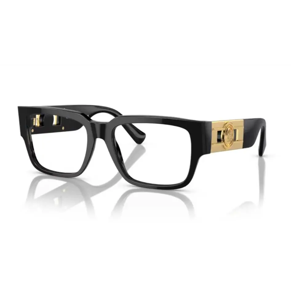 0VE3350 GB1 Black/gold 55mm Square Women`s Eyeglasses by Versace