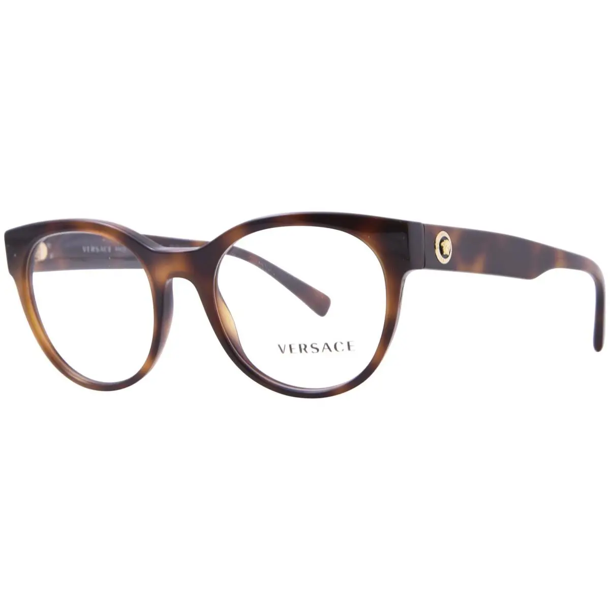 Versace VE3268 5217 Eyeglasses Women`s Havana Full Rim Round Shape 51mm
