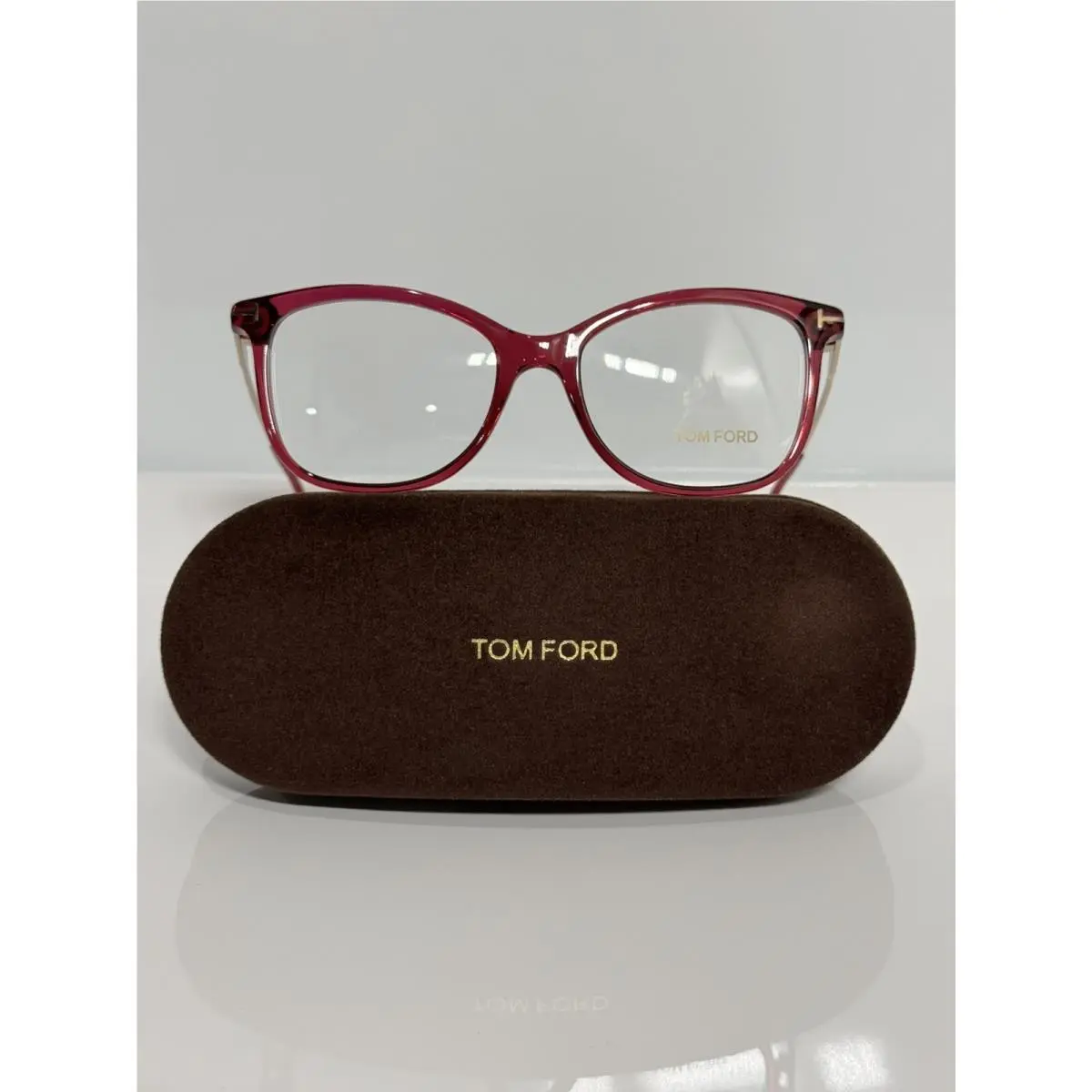 Tom Ford 5688B 072 Crystal Pink Soft Round Woman Eyeglasses 55mm