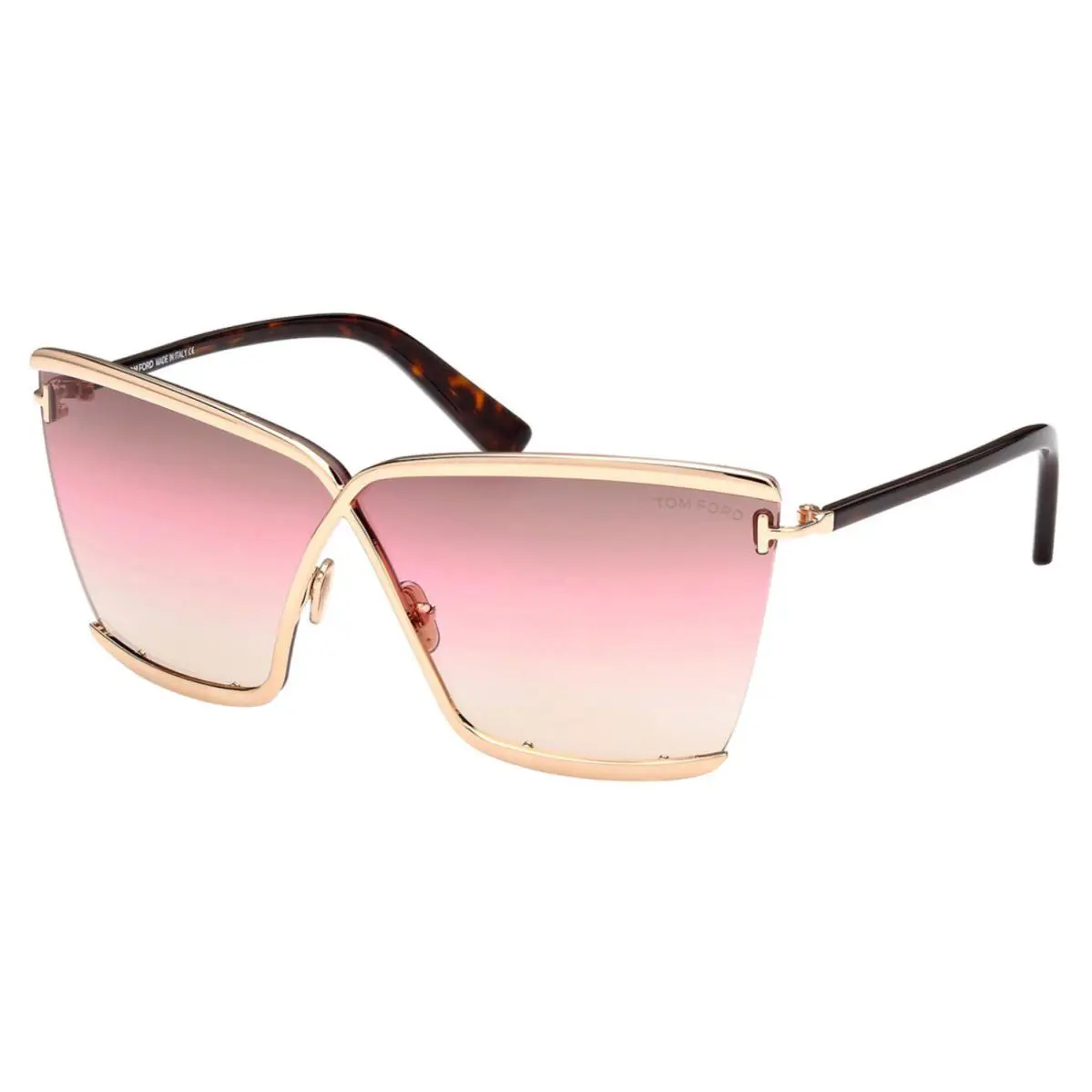 Tom Ford Elle 02 FT0936 28F Shiny Rose Gold Gradient Brown Lens 71mm