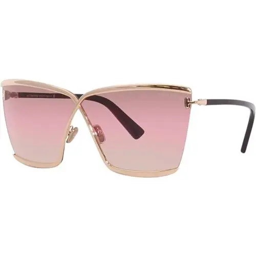 Elle 02 FT0936 28F Shiny Rose Gold Gradient Brown Lens 71mm by Tom Ford
