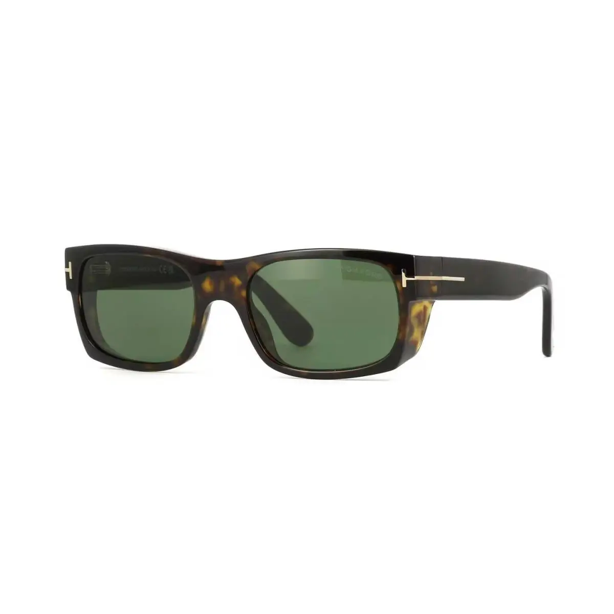 Tom Ford Juan FT1181 Shiny Dark Havana/green 52N Sunglasses - Frame: Shiny Dark Havana, Lens: Green