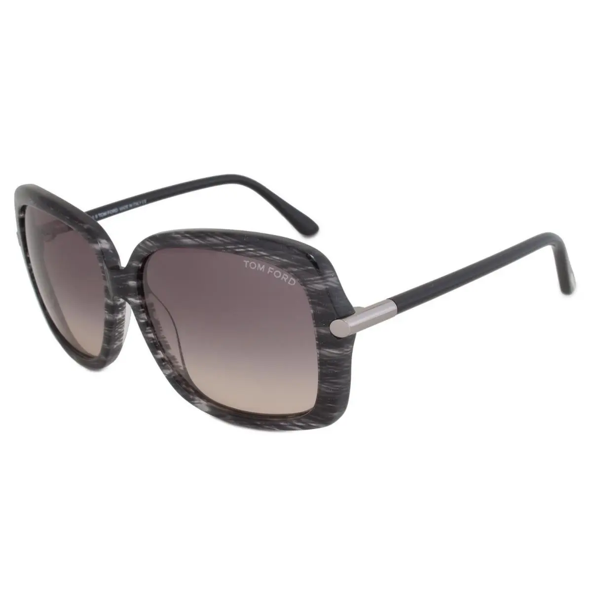 Paloma Sunglasses Black Striped Frame Gradient Lens FT323 05B 59-14 135 by Tom Ford