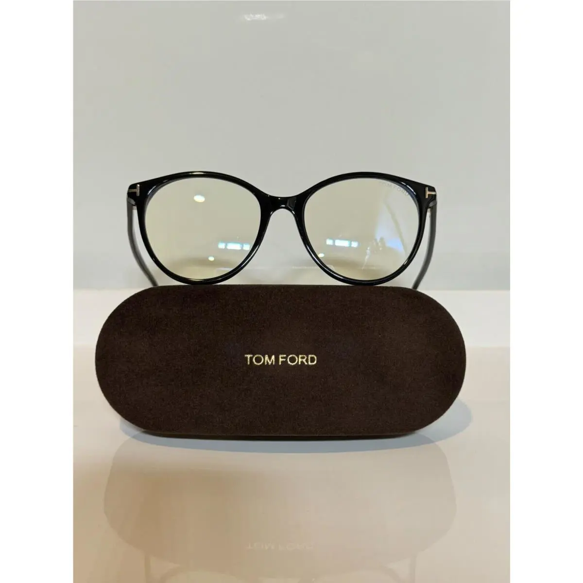 Tom Ford 5742B 001 Black Round Acetate Unisex Eyeglasses 53mm