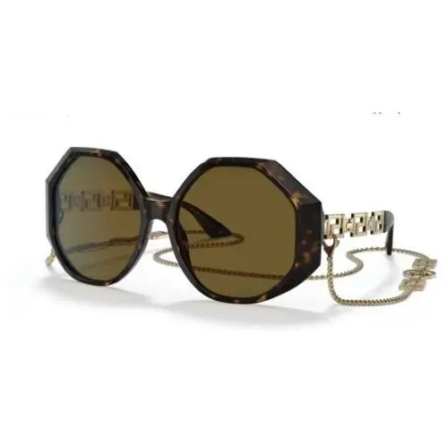 Versace 0VE4395 534673 59mm Woman Sunglasses Havana Frame Dark Brown Lenses - Frame: Brown, Lens: Brown