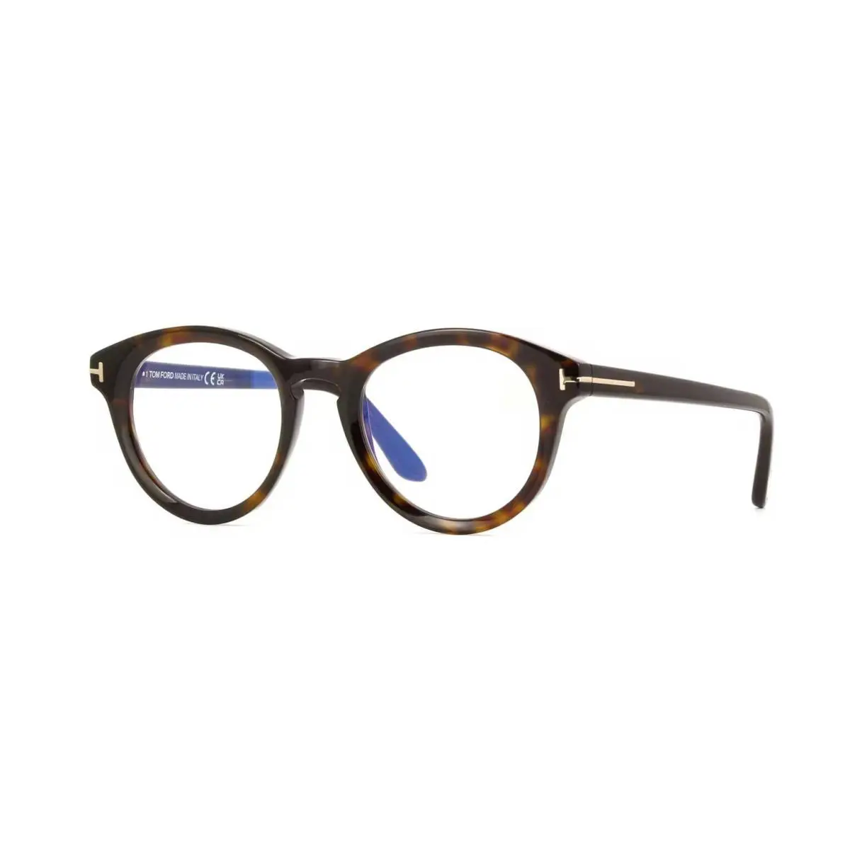 Tom Ford FT 5940-B Blue Block Shiny Dark Havana 052 Eyeglasses