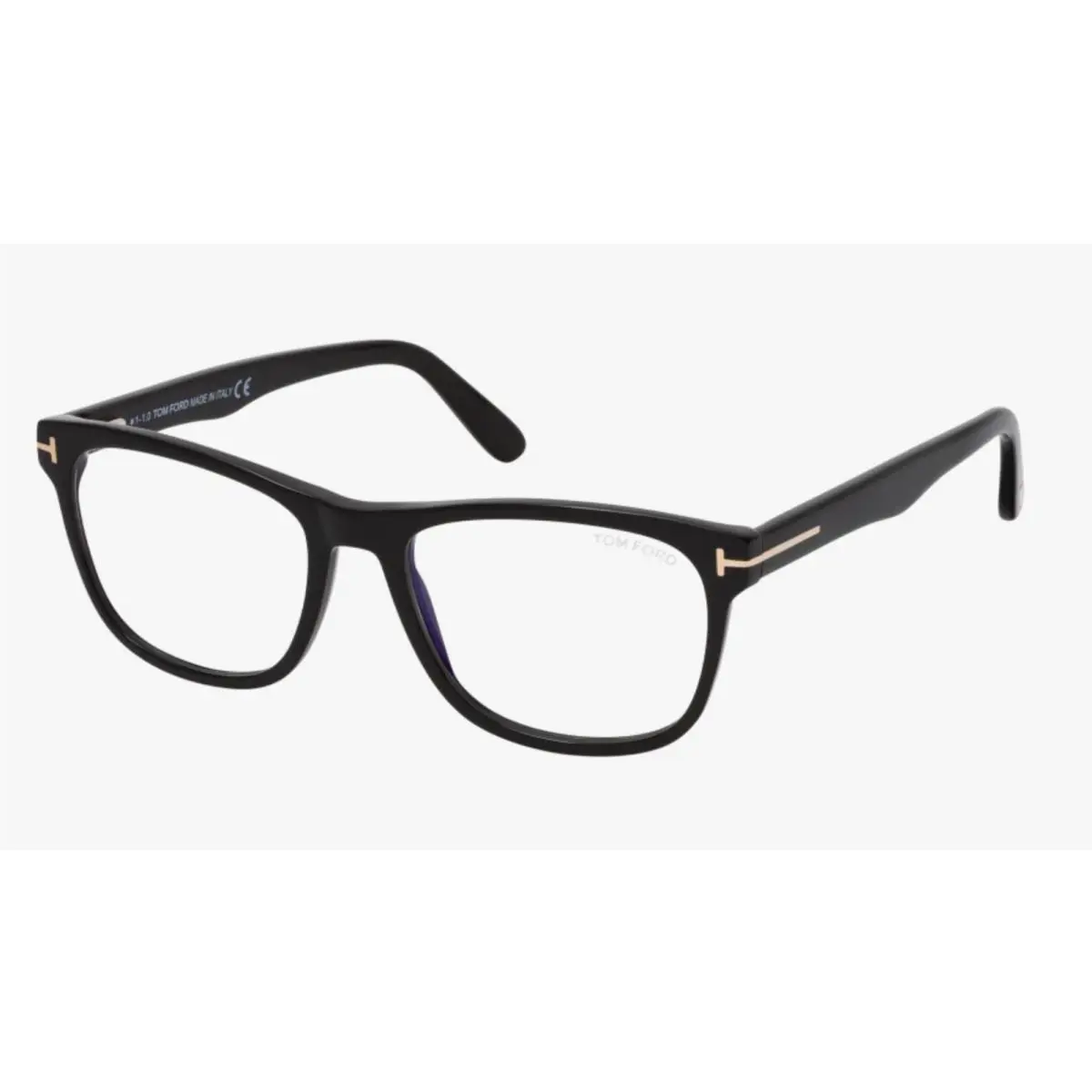 Tom Ford Eyeglasses TF 5662-B 001 56-18 145 Shiny Black Gold Large Frames