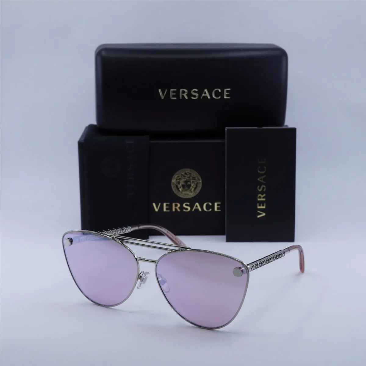 Versace VE2267 10007V Silver/pink Mirror White 64-14-140 Sunglasses
