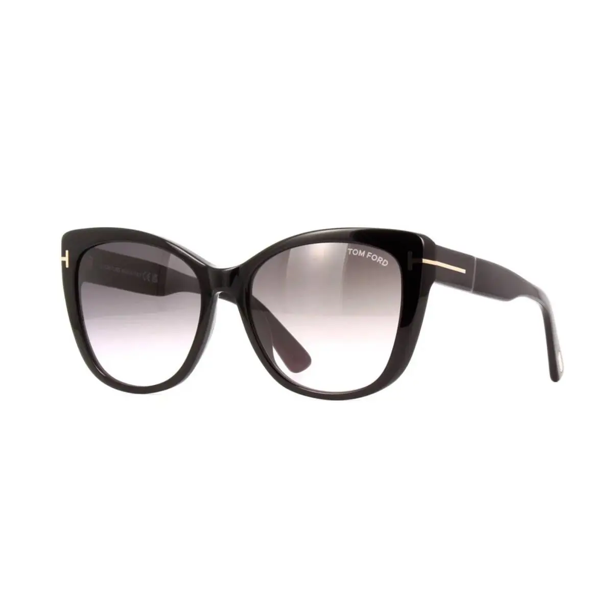 Tom Ford Nora FT 0937 Shiny Black/grey Shaded 01B Sunglasses - Frame: Shiny Black, Lens: Grey Shaded