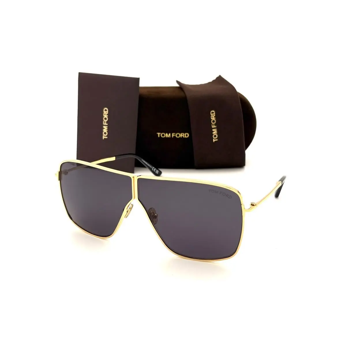 Tom Ford Huxley FT1159 30A Black Gold / Gray 68mm Sunglasses