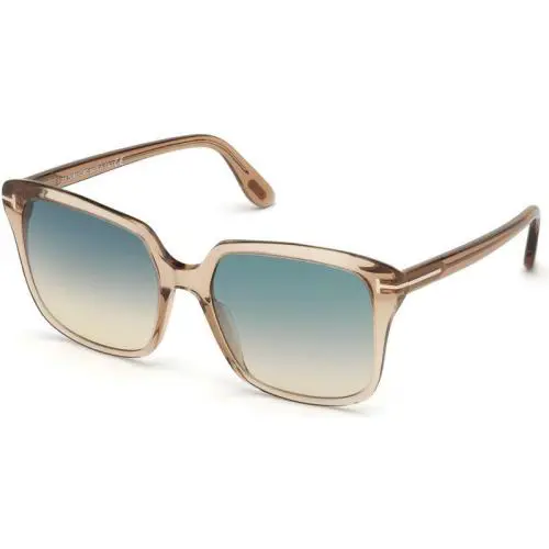 Tom Ford FT 0788 TF 788 45P Shiny Transparent Champagne/ Grad. Turquo 56 MM