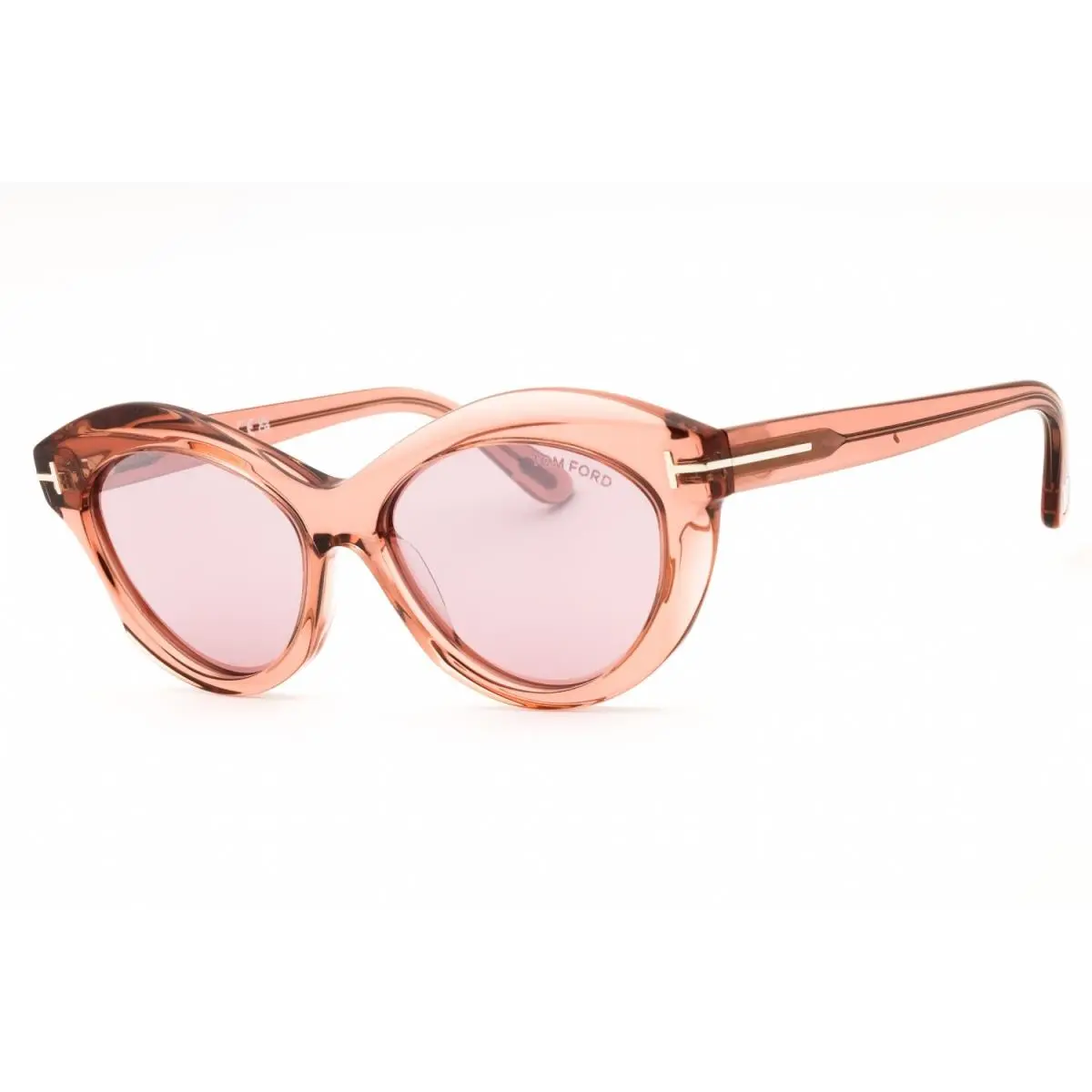 FT1111 72Z Sunglasses Pink Frame Gradient Mirror Violet Lenses 55mm by Tom Ford