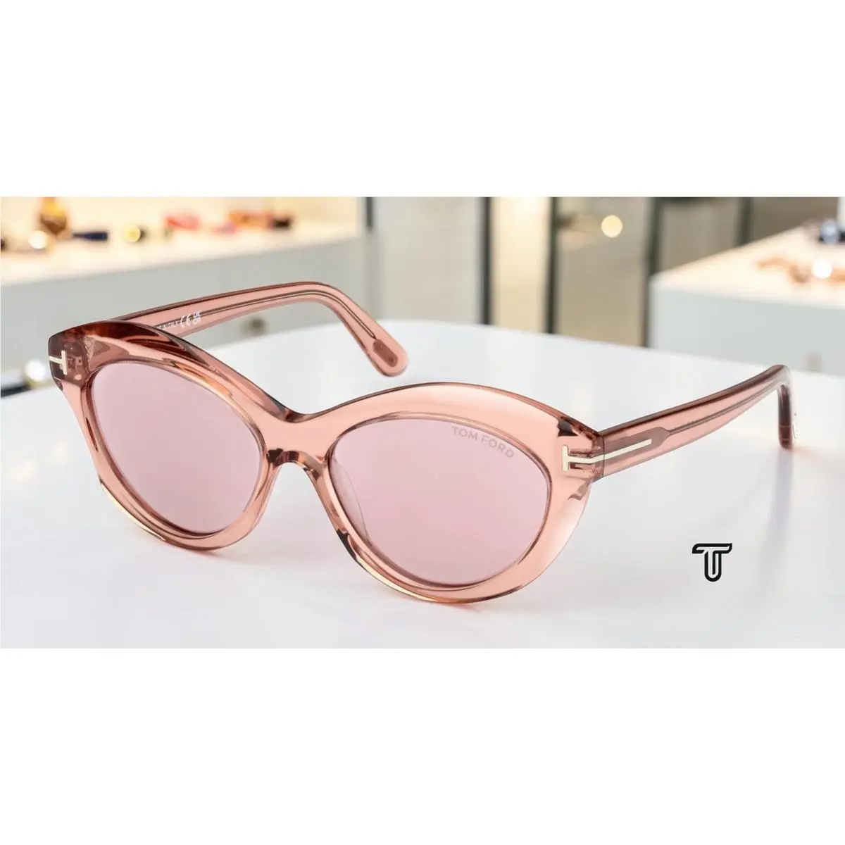 FT1111 72Z Toni Shiny Pink Gradient Mirror Violet 55mm Women Sunglasses by Tom Ford