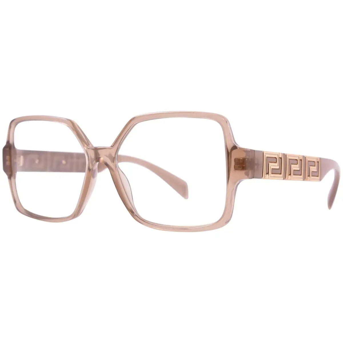 Versace VE3337 5403 Eyeglasses Women`s Opal Beige Full Rim Square Shape 53mm