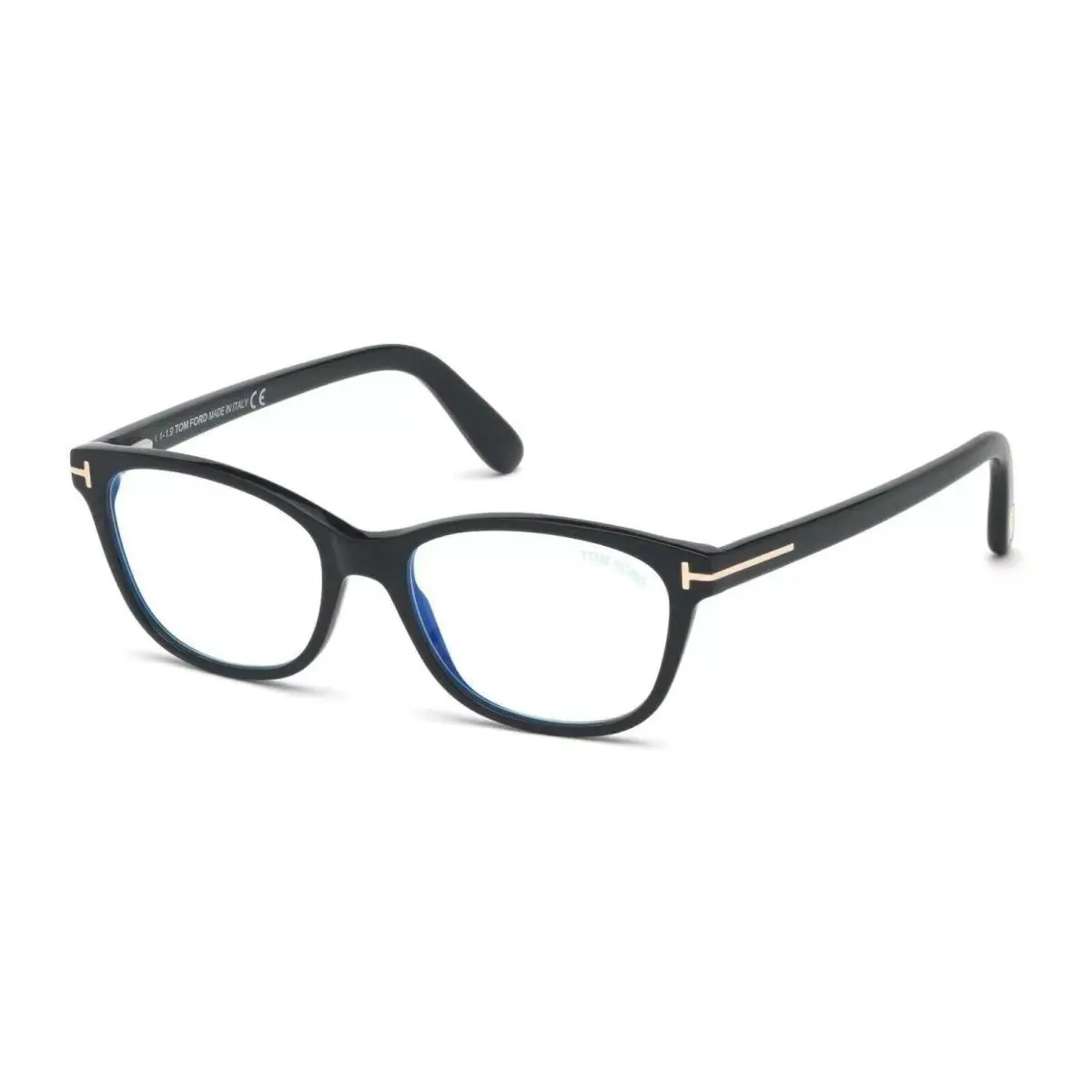 Tom Ford FT 5638 B 001 Black Blue Block Lens Eyeglasses 50mm