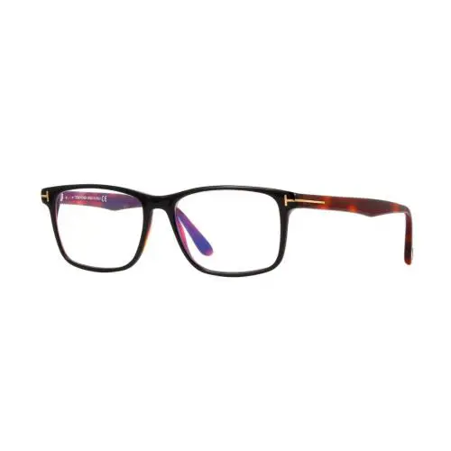 Tom Ford FT 5752-B Blue Block Black Havana/blue Filter 005 Eyeglasses - Frame: Black Havana
