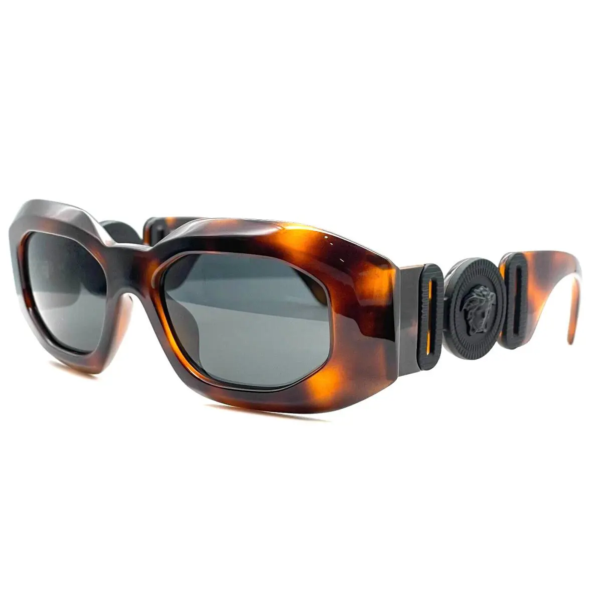 Versace VE4425U 521787 Havana-black/dark Gray Unisex Sunglasses - Frame: Havana, Lens: Dark Gray