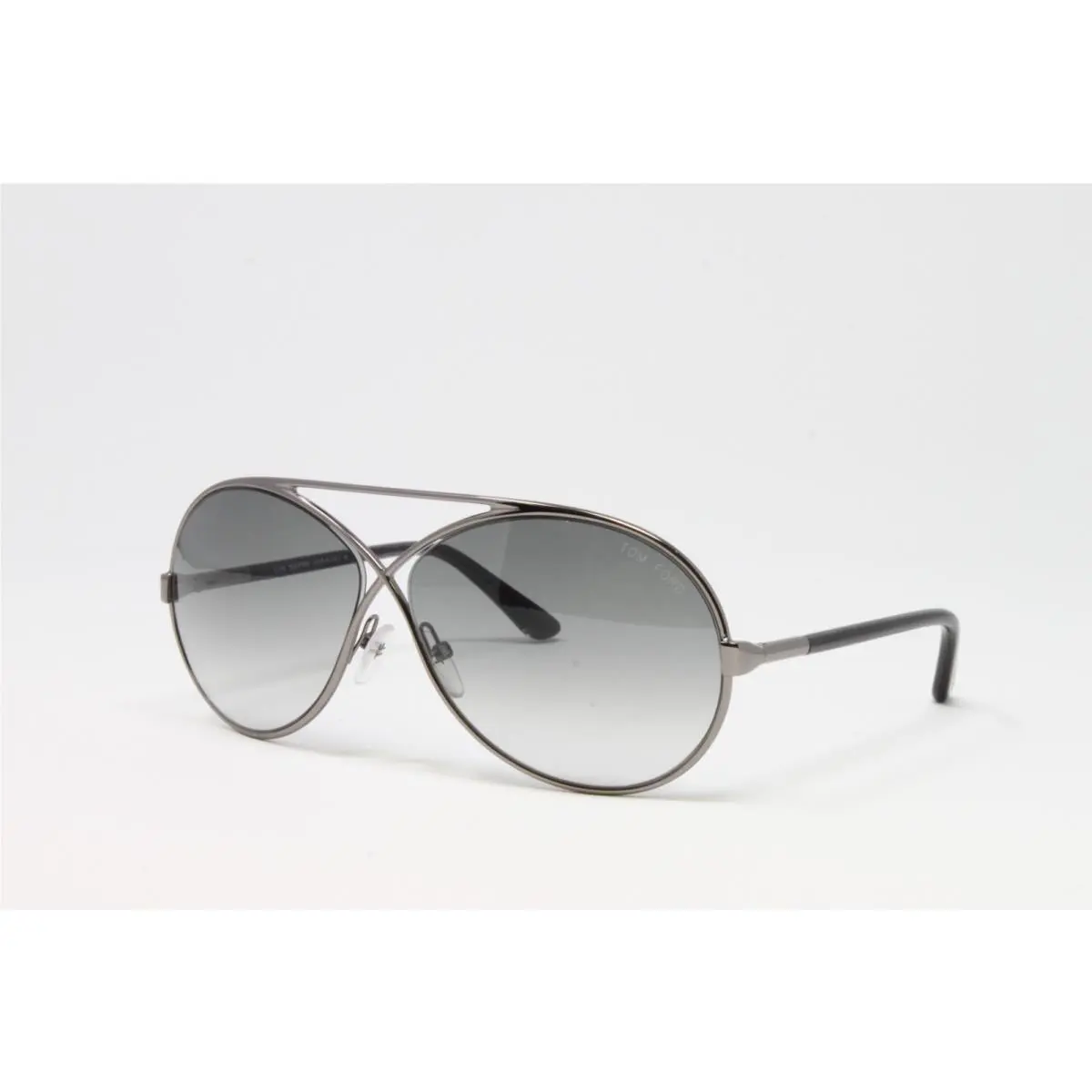 Tom Ford Women`s Sunglasses Georgette FT0154S 12B Ruthenium 64mm Grey Lens
