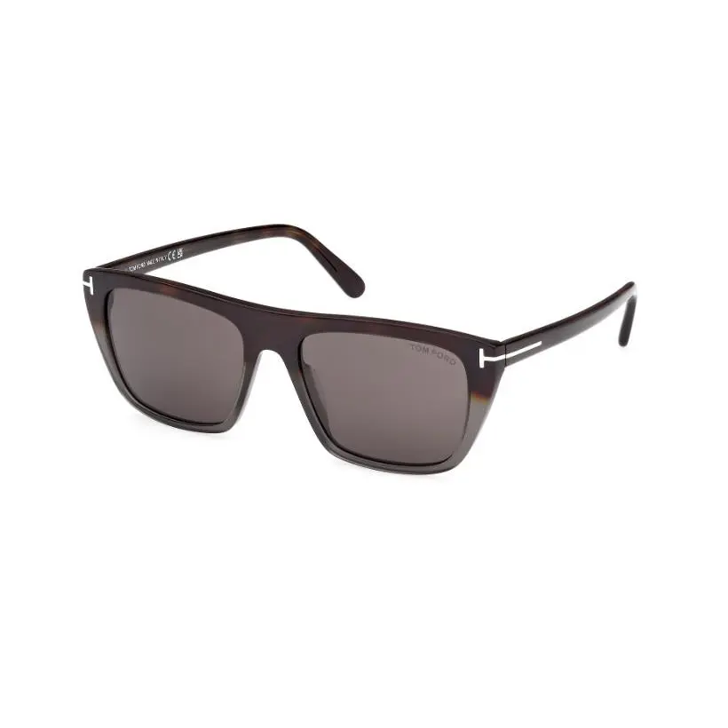 Tom Ford Aslan FT1175 55A Coloured Havana/smoke Men`s Sunglasses - Frame: Coloured Havana, Lens: Smoke
