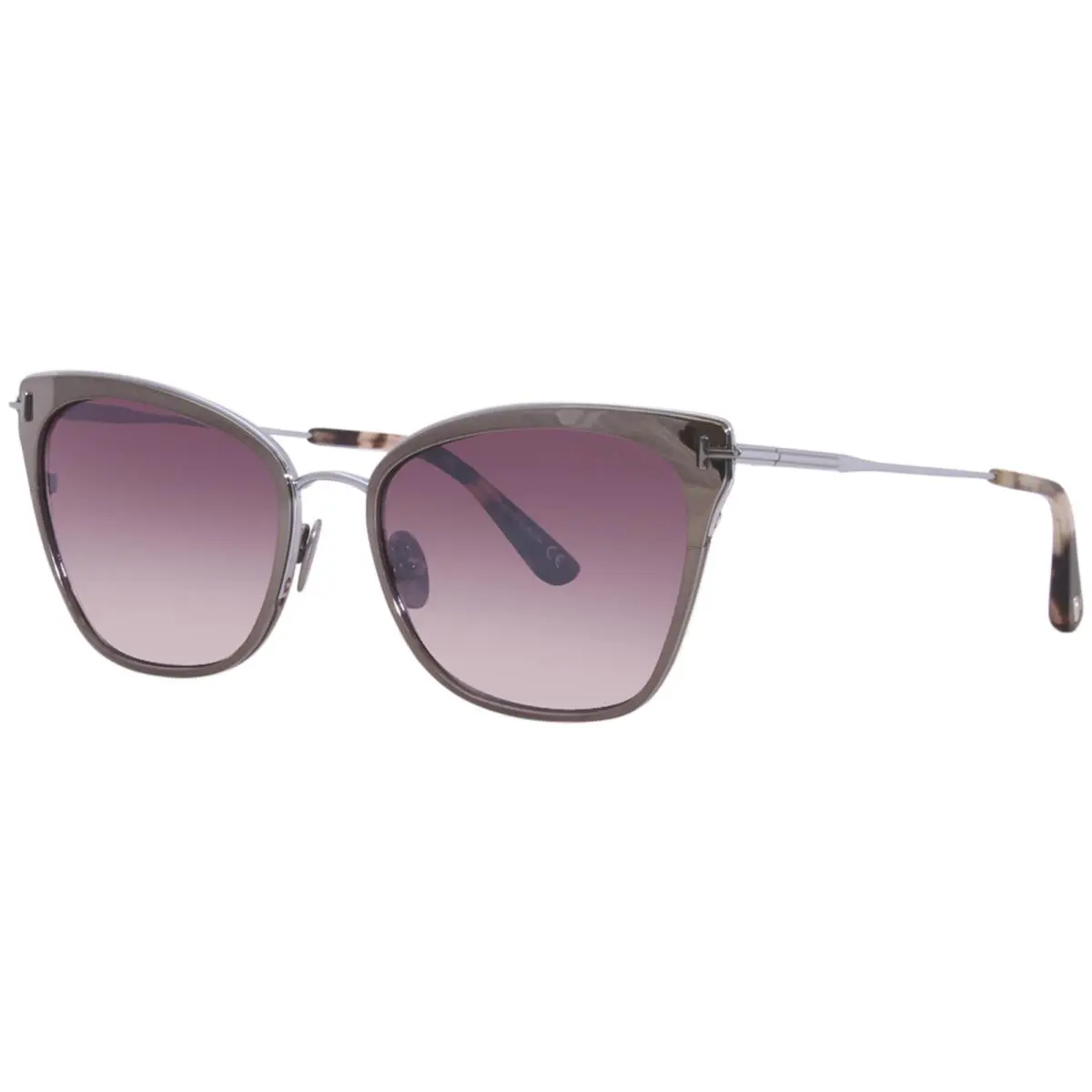 Tom Ford Faryn TF843 12U Sunglasses Titanium Women`s Ruthenium/burgundy 53mm - Frame: Silver, Lens: Red