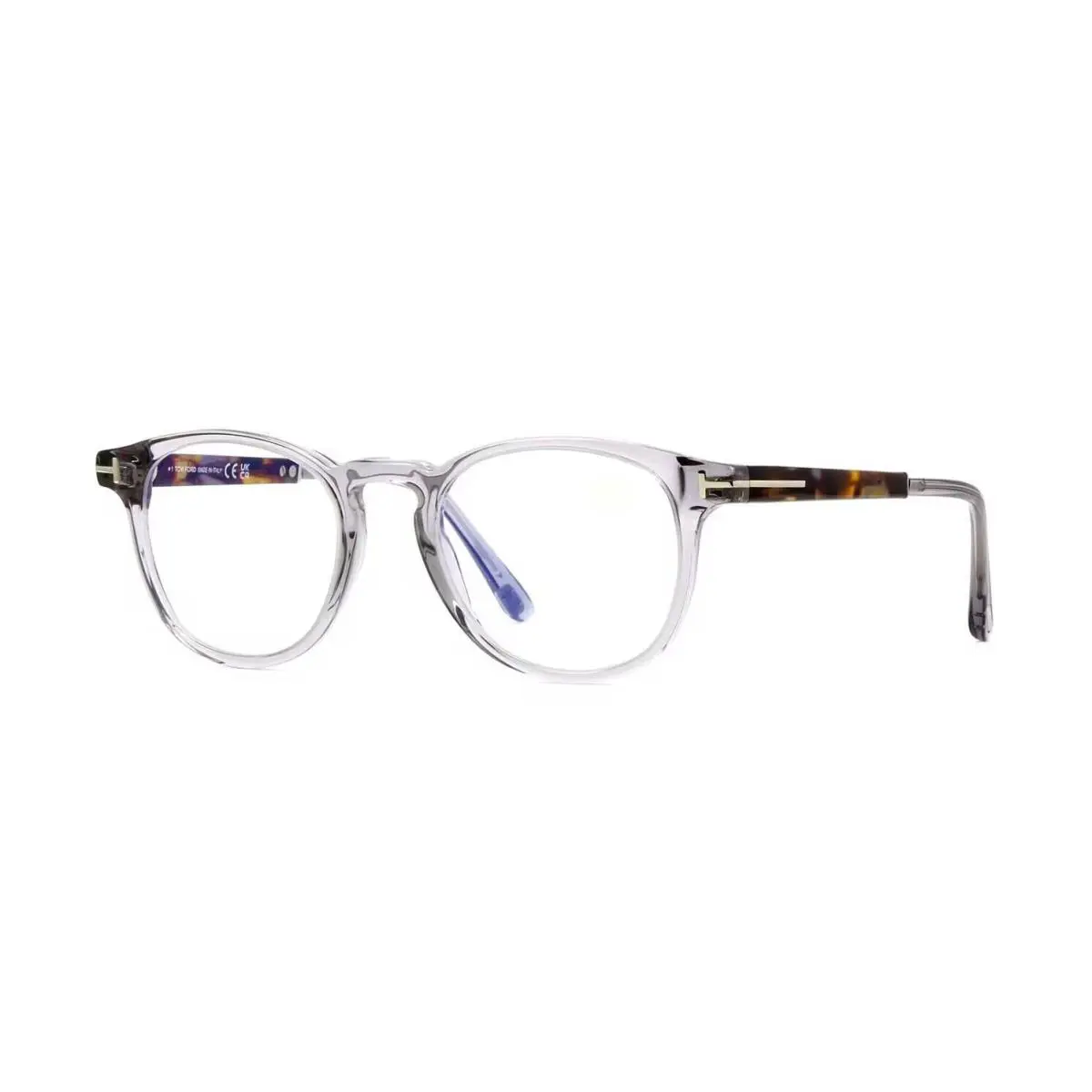 Tom Ford FT5891-B Blue Block Grey Crystal with Violet Havana 020 Eyeglasses