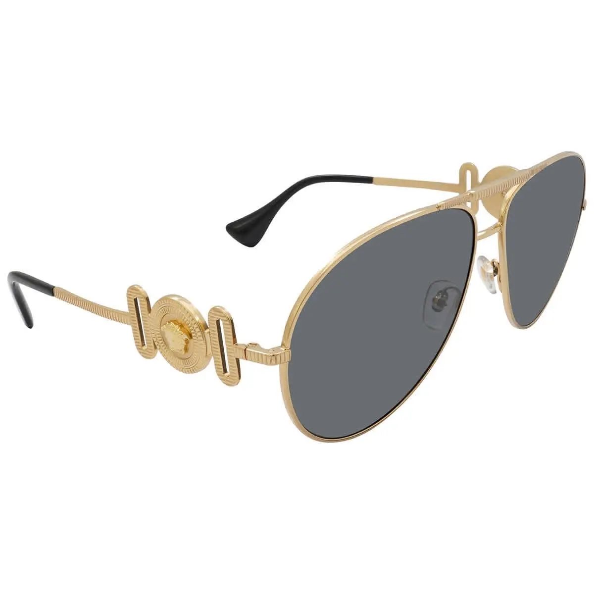 Versace Gray Pilot Unisex Sunglasses VE2249 100281 65 VE2249 100281 65