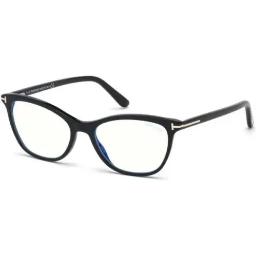 FT 5636B B 001 Shiny Black Blue Block Eyeglasses 52mm by Tom Ford