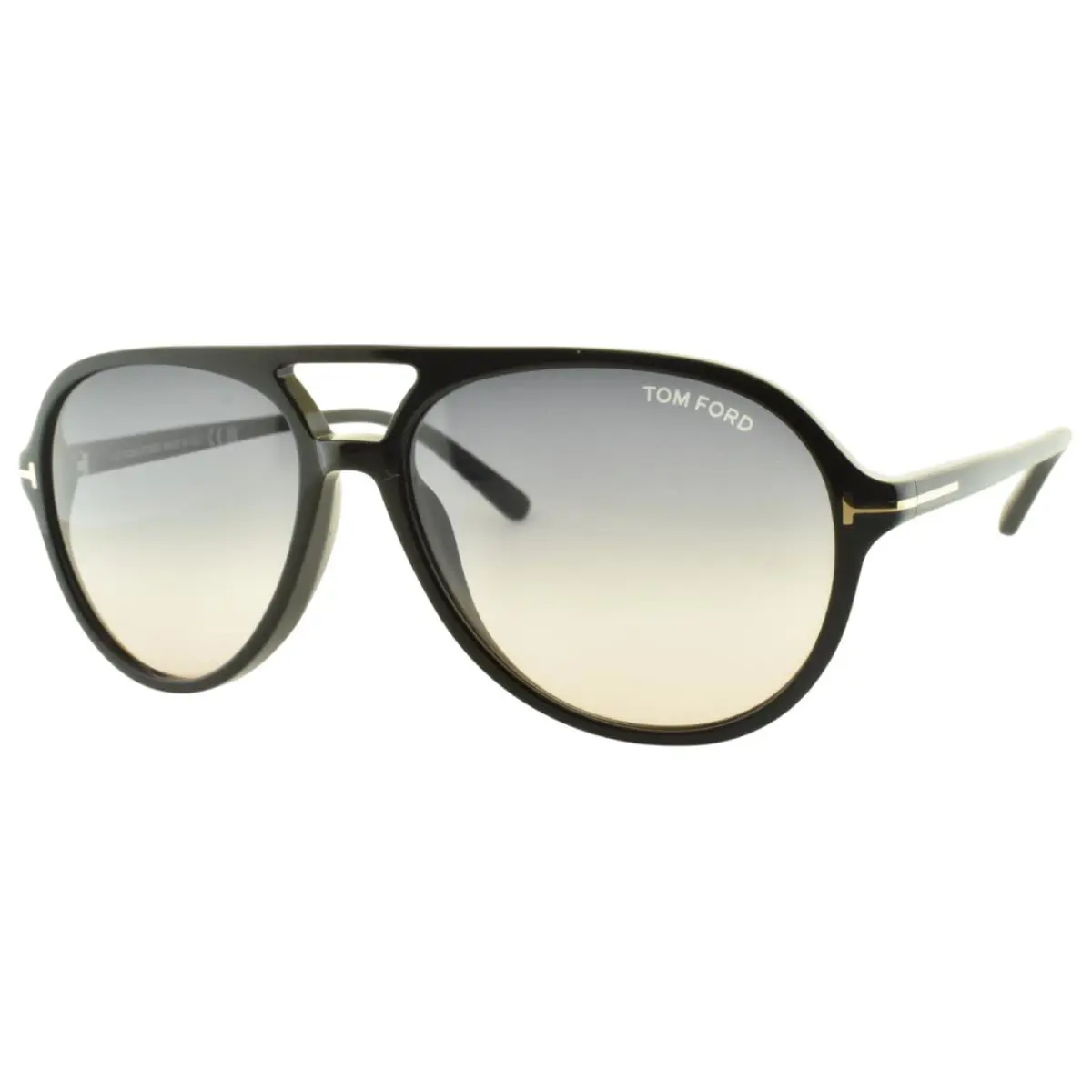 Tom Ford TF331 01B 58-15-140 Black Aviator Full Rim Mens Sunglasses