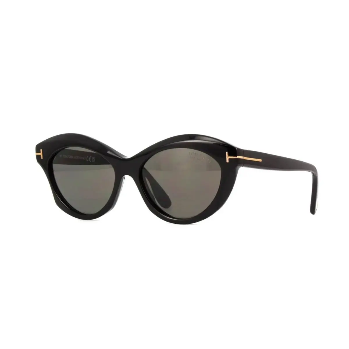 Tom Ford Toni FT 1111 Shiny Black/grey Polarized 01D Sunglasses - Frame: Shiny Black, Lens: Grey Polarized
