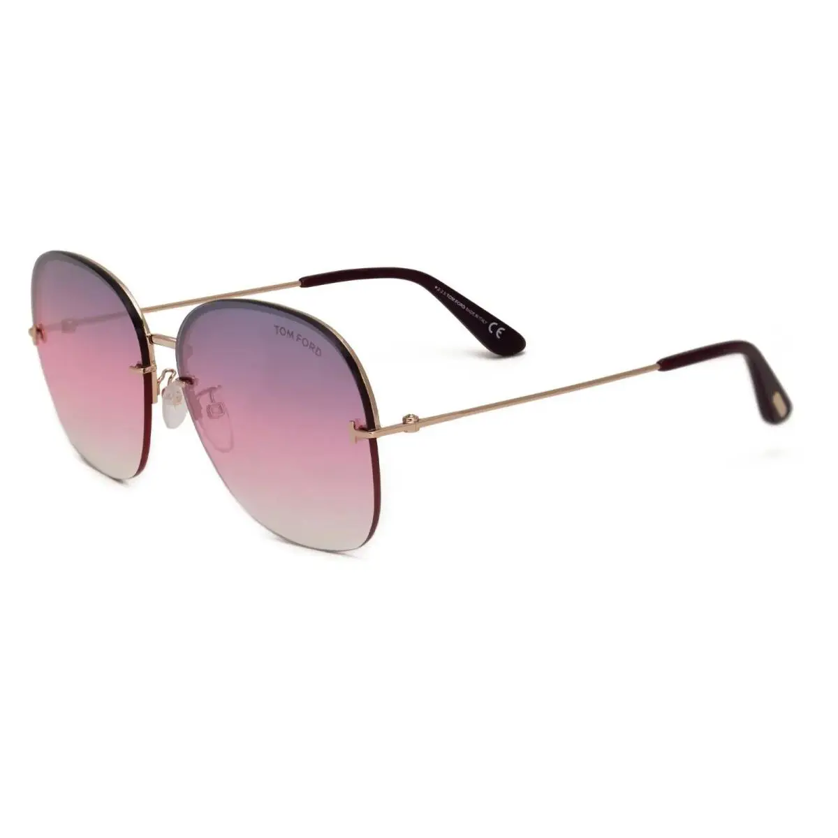 Gold Round Sunglasses FT0764H/S 28Z 62 by Tom Ford
