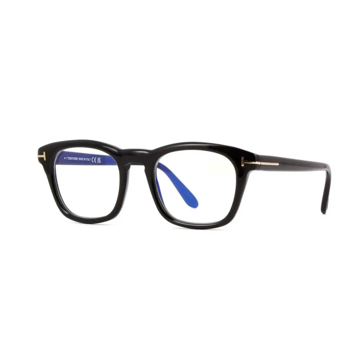 FT5870-B Blue Block Shiny Black 001 Eyeglasses by Tom Ford