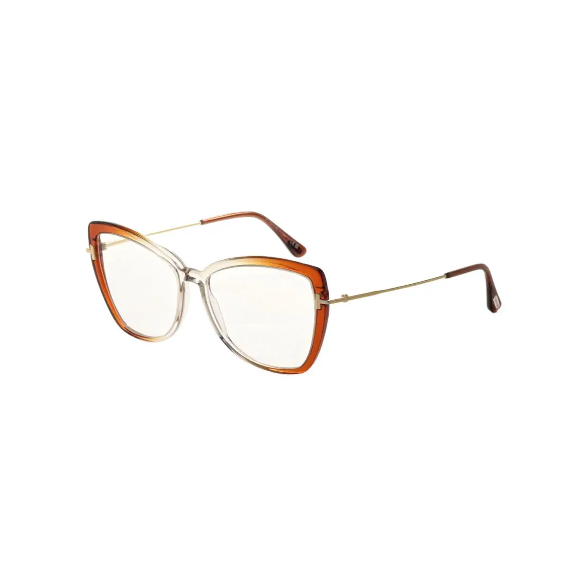 Tom Ford Women`s T-logo 55mm Orange Opticals FT5882-B-044-55