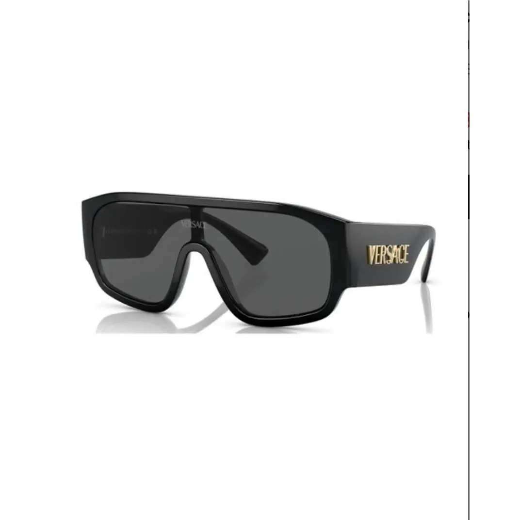 Versace VE4439 GB1/87 Black/dark Grey Square Women`s Sunglasses