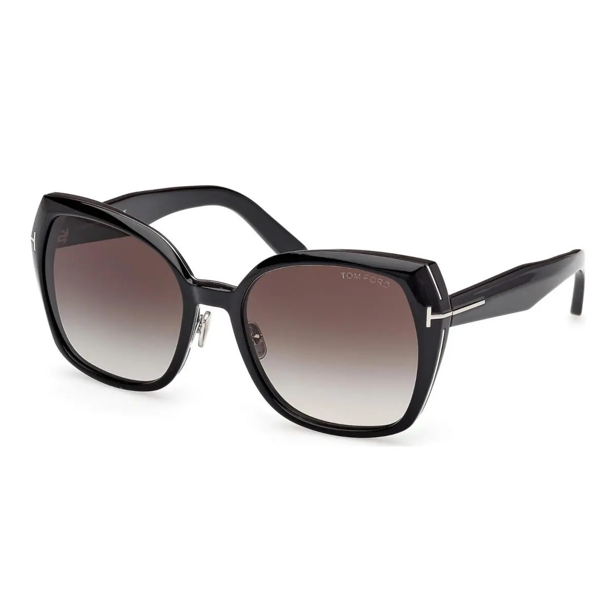 Tom Ford Plum FT1223 Black/smoke Shaded 01B Sunglasses - Frame: Black, Lens: Smoke Shaded