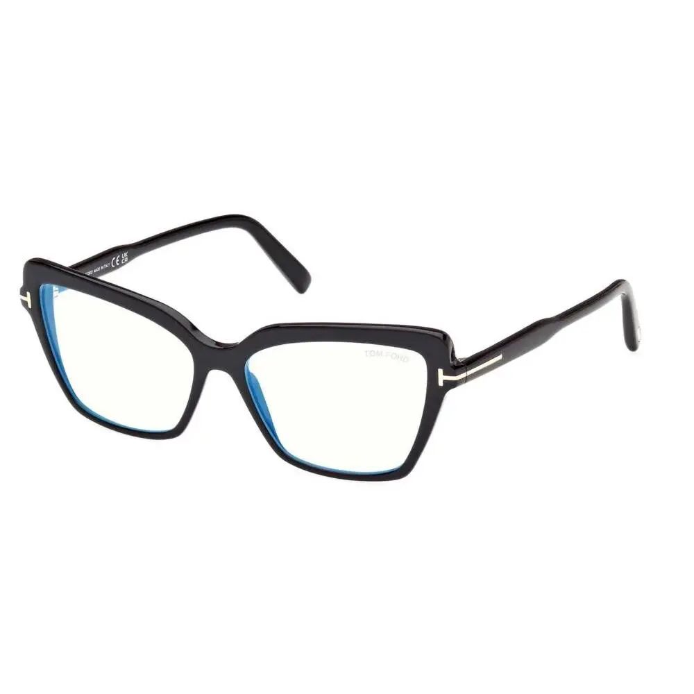 FT 5948-B Blue Block Shiny Black 001 Eyeglasses by Tom Ford