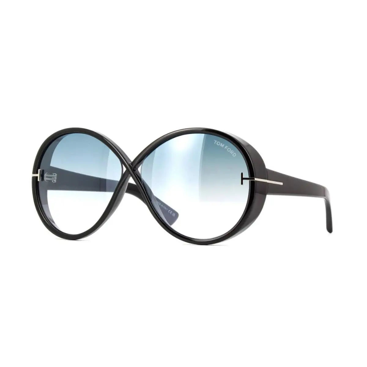 EDIE-02 FT 1116 Black/blue Grey Shaded Mirrored 01X Sunglasses by Tom Ford