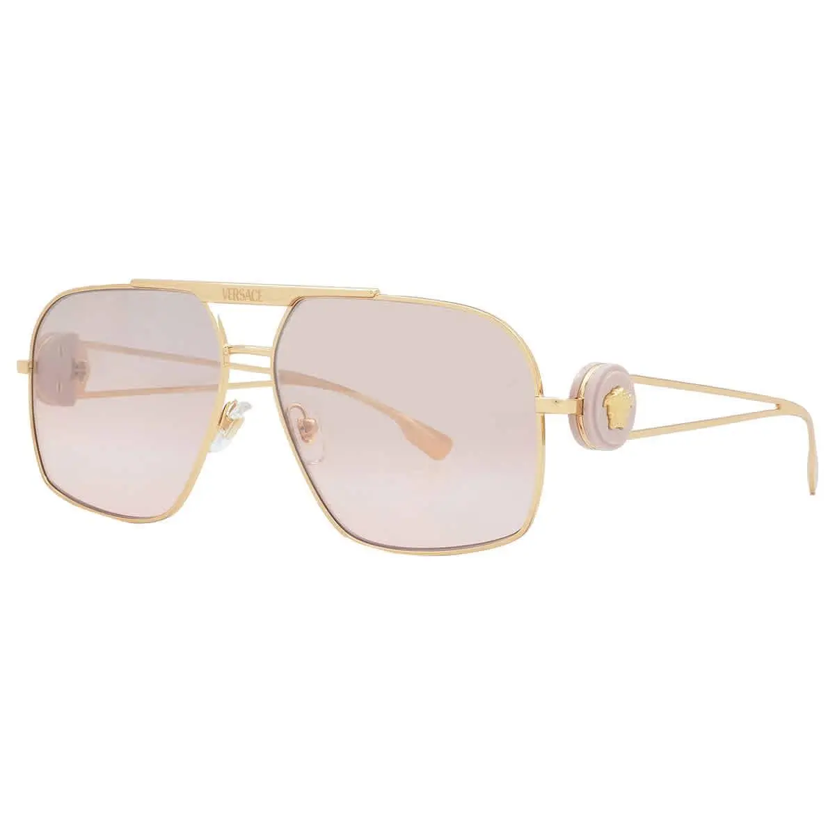 Versace Pink Mirror Navigator Men`s Sunglasses VE2269 10027E 62 VE2269 10027E 62