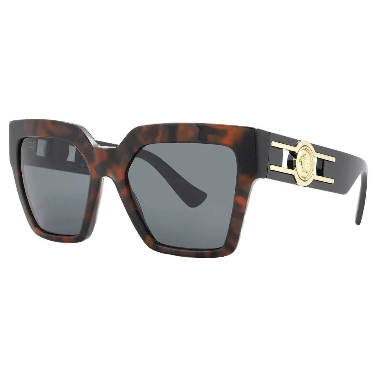 Versace Butterfly VE4458 542987 Sunglasses 54mm Havana / Dark Grey Lens