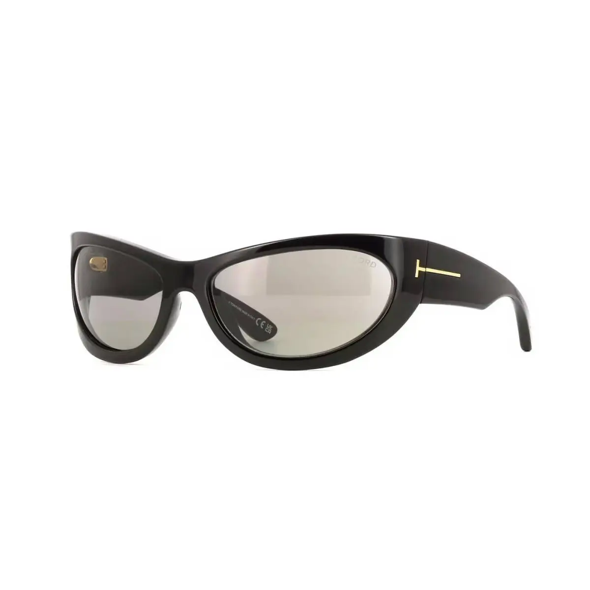 Tom Ford LEONA-02 FT1365 Shiny Black/grey 01A Sunglasses - Frame: Shiny Black, Lens: Grey