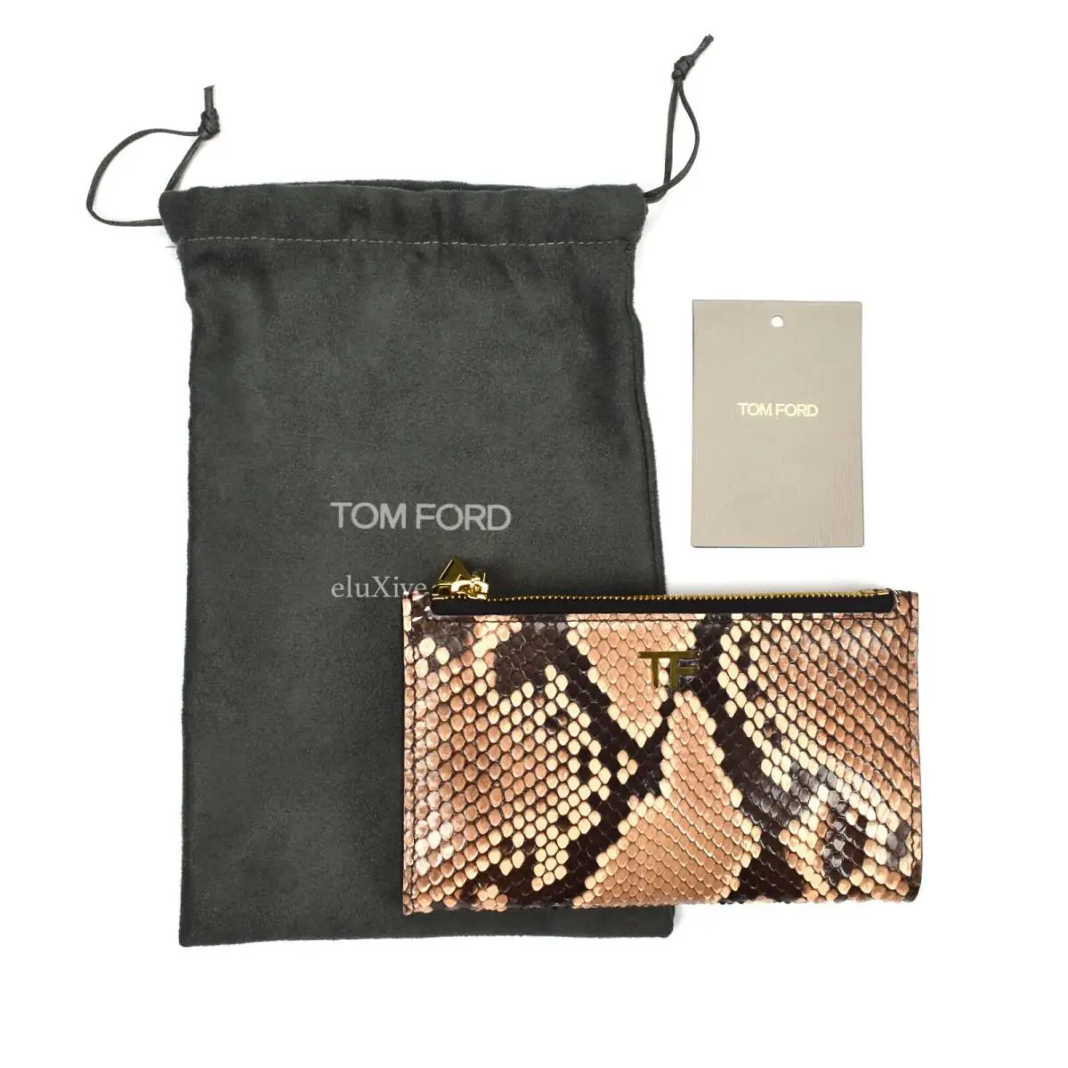 Blush Pink Exotic Python Snakeskin Mini Clutch Bag by Tom Ford
